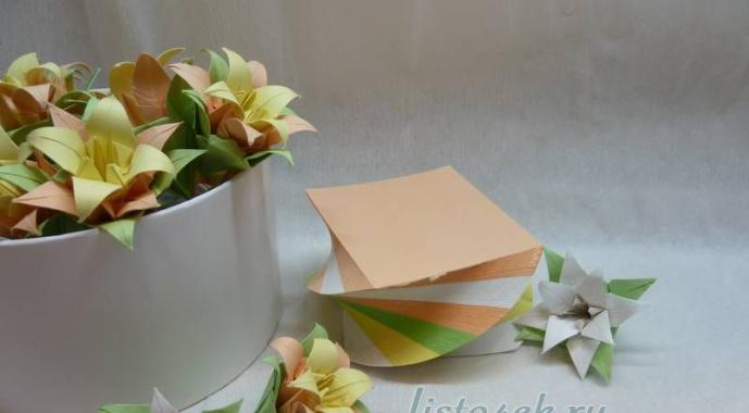 Оригами кусудама: магический шар со схемой сборки и видео Кусудамы цветы из бумаги