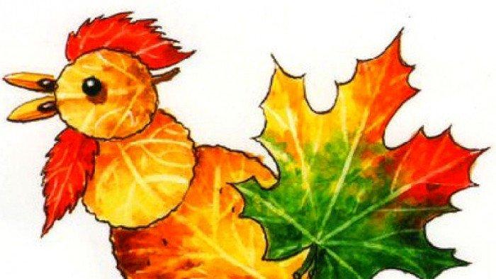 Поделки из кленовых листьев и семян-вертолетиков на тему осень для детского сада и школы