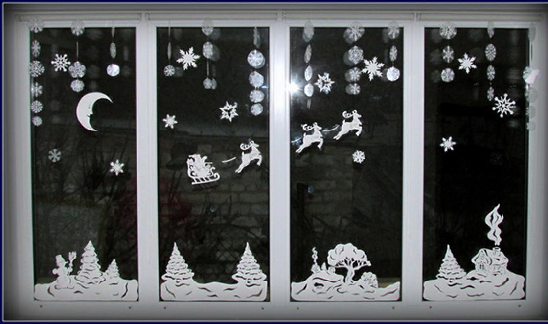 क्रिसमस खिड़की की सजावट के विचार
