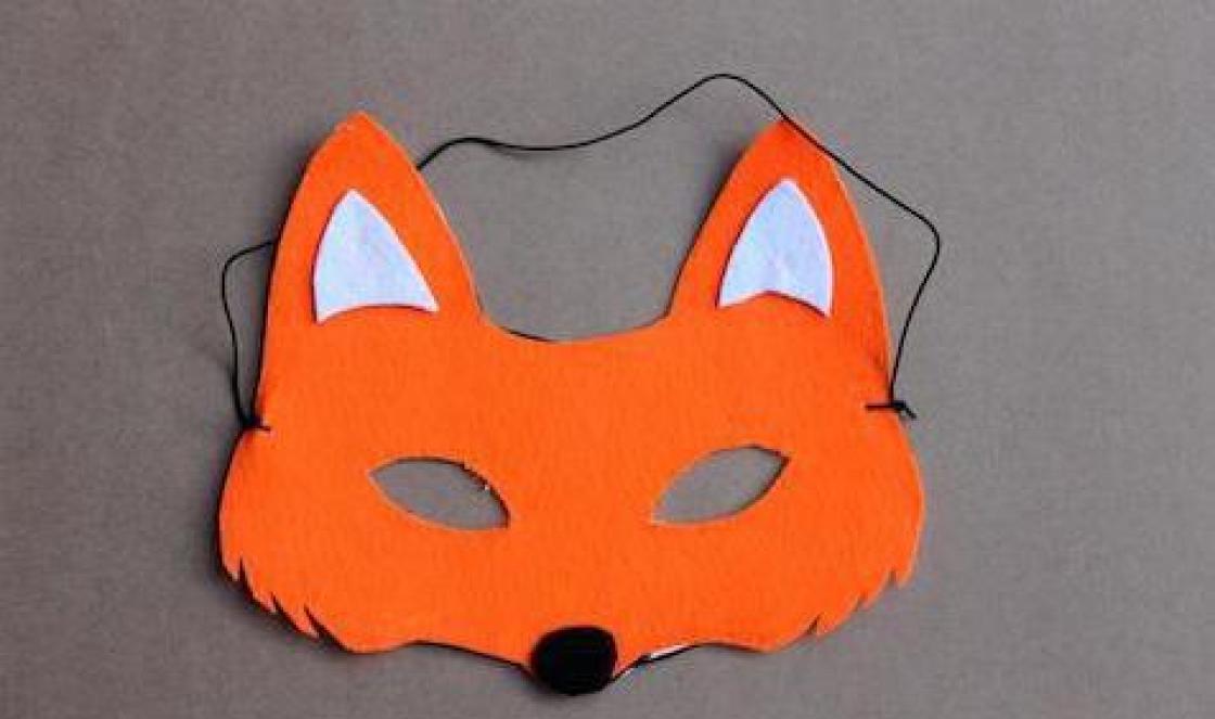 Dětská papírová řemeslná liška DIY lepenková liška