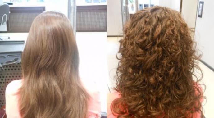 Биозавивка волос на короткие, средние и крупные локоны — фото до и после Биохим завивка волос