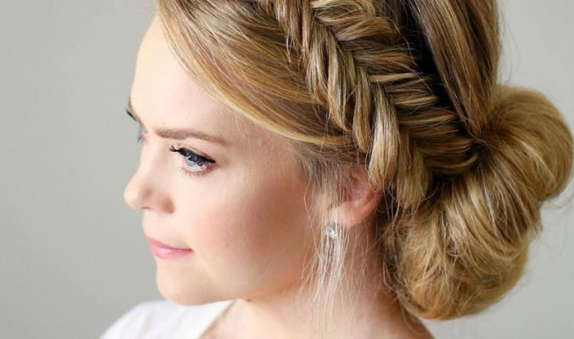 Hairstyles with elastic bands for medium hair