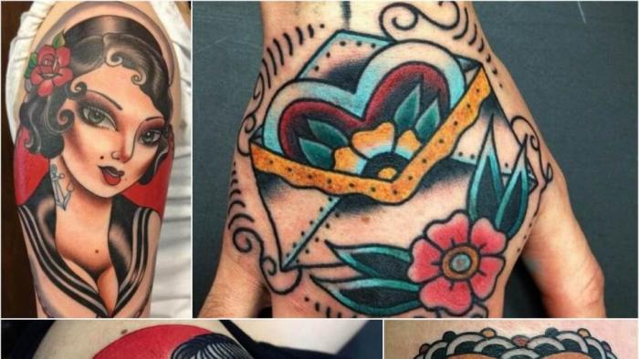 Old school sketches.  Tattoo Old School.  Meaning of old school tattoos.  old school tattoo.  Old school tattoos for women and men: romance of travel in your life