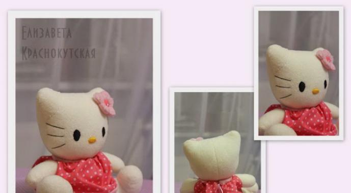 Մանկական բարձ «Kitty» Կարել զգեստ Hello Kitty-ով